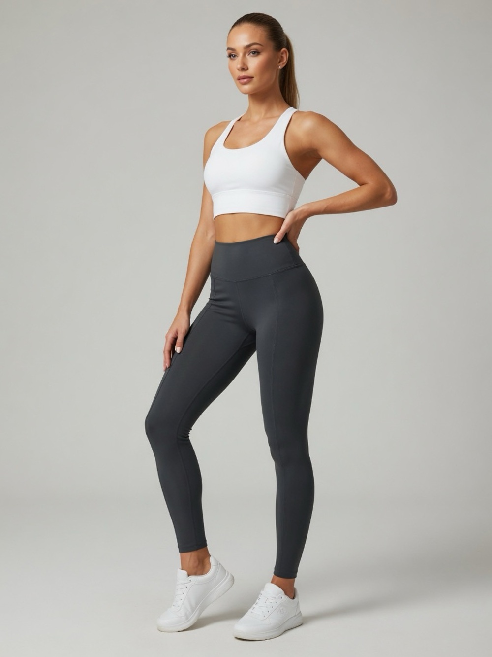 HUE Black Wide-Leg Leggings